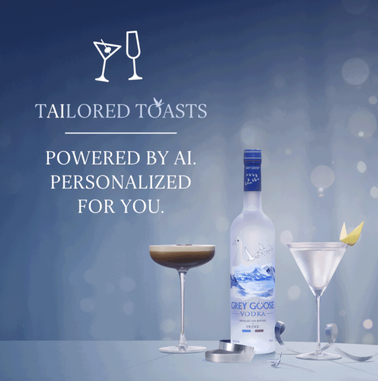 Grey Goose and Razorfish launch AI-powered toast generator