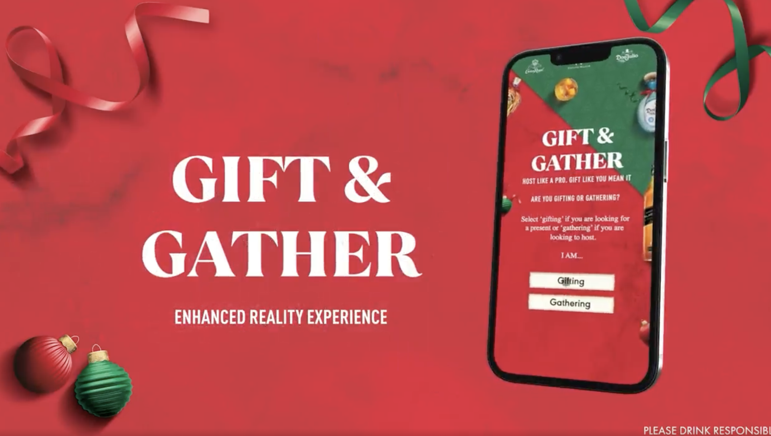 Diageo Gift & Gather immersive web experience