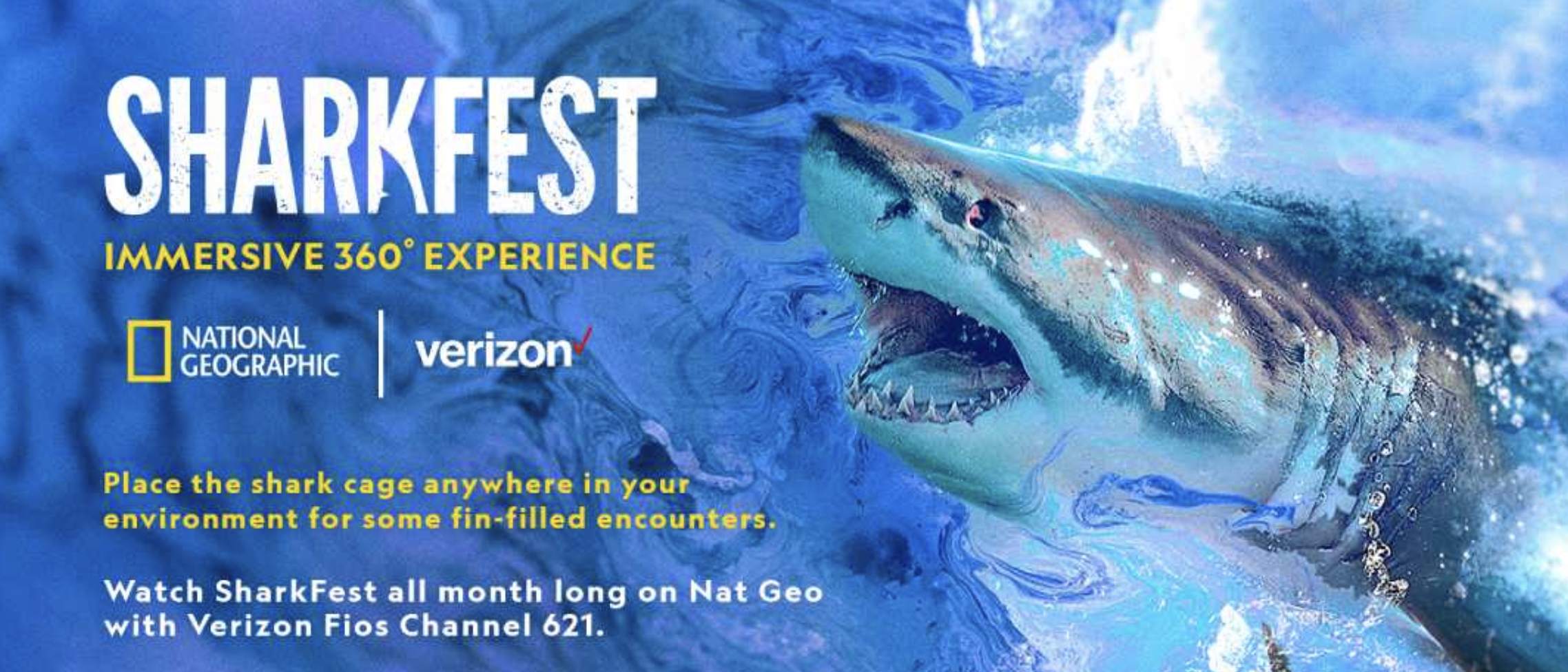 National Geographic and Verizon use AR to promote SHARKFEST