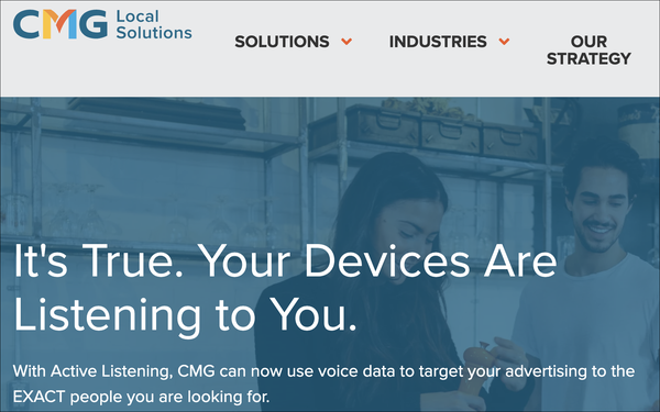 Cox Media says it can target ads based on conversations