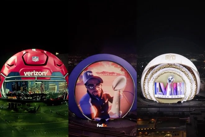 Brands on the Sphere shine during Super Bowl LVIII