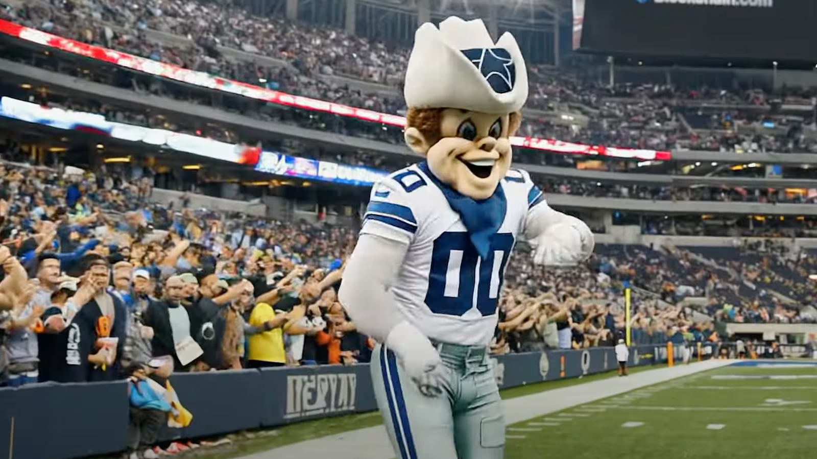 AI Transforms Cowboys Mascot in Blockchain Ad