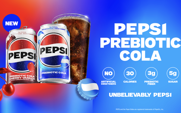 Pepsi Launches Prebiotic Soda, Shoppable From Your Couch